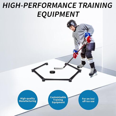 معدات تدريب الهوكي، أداة تدريب على التعامل مع عصا الهوكي مكونة من 5 أقسام تساعد مع مفاصل قابلة للتعديل غير قابلة للانزلاق للتحكم في عفريت، وممارسة المهارات ووقت رد الفعل، أسود in Kuwait