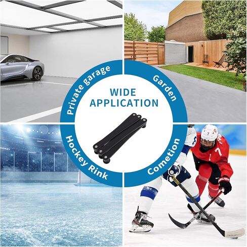 معدات تدريب الهوكي، أداة تدريب على التعامل مع عصا الهوكي مكونة من 5 أقسام تساعد مع مفاصل قابلة للتعديل غير قابلة للانزلاق للتحكم في عفريت، وممارسة المهارات ووقت رد الفعل، أسود in Kuwait