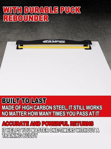 kasifei Professional Hockey Shooting Pad with Puck Rebounder - 60" x 30" Synthetic Ice Surface - Portable Training Equipment for Shooting, Passing and Stickhandling Performance in Kuwait