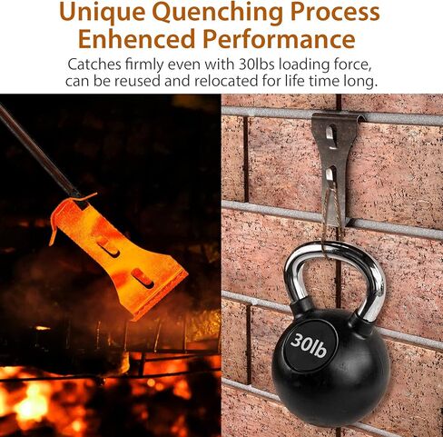 Brick Hook Clips for Hanging Outdoors, Brick Hangers for Brick Wall Hanging No Drill and Nails, Heavy Duty Brick Siding Clips Wall Hangers Fits Standard Brick 2-1/4" to 2-3/8" in Height (24, Standard) in Kuwait