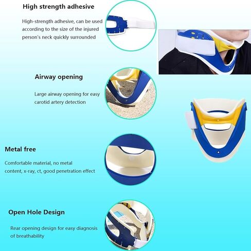 Portable Medical Stretcher Spine Board with Neck Brace, Lightweight HDPE Backboard for Emergency Rescue, Immobilization Straps, 72.04"x17.32"x13.38" in Saudi Arabia