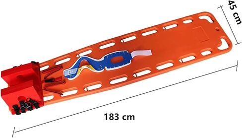 Portable Emergency Rescue Stretcher, First Responder Spine Board with Head Immobilizer & Neck Brace, Lifesaving Backboard for Water and Ground Use in Saudi Arabia