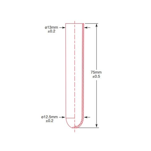 Globe Scientific - 110470 - أنبوب اختبار، 13 × 75 مم (5 مل)، PS، 1000/كيس، كيس من 1000 in Saudi Arabia