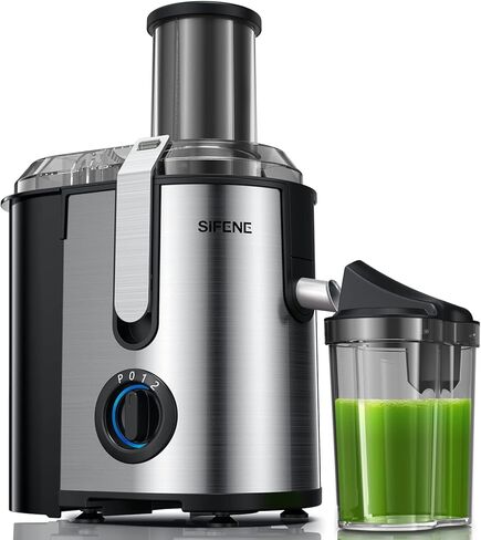 SiFENE Juicer Machine, 800W Centrifugal Juicer with 3.2" Big Mouth for Whole Fruits and Veggies, Juice Extractor Maker with 3 Speeds Settings, Easy to Clean in Kuwait