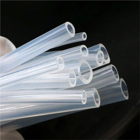 Rubber Hollow Tubes,1 Piece 1meter Length Silicone Rubber Hose, Transparent Flexible Silicone Tube ID 50mm 30mm for Aquariums(4mm*6mm)(1mm*2mm) in Kuwait