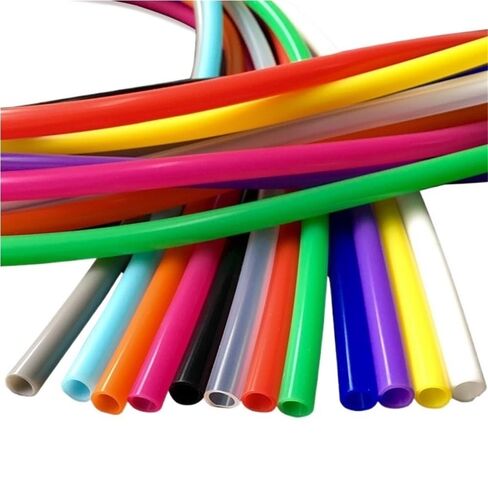Rubber Hollow Tubes,Premium Round-tip Rubber Tube Good Toughness, 1 Meter*2mm*4mm Hollow Red/Blue Silicone Tube 1 Piece(Red)(Yellow) in Kuwait