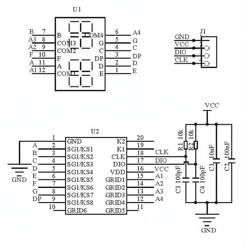 [5 pcs] 4 Digit 7 Segment Digital Tube LED Display Board,4-Digit LED Display Module with Adjustable Brightness for Arduino in Kuwait