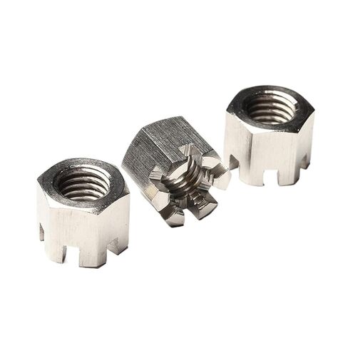 Hexagon Slotted Nut Pack of 10 M6-M20 304 Stainless Steel Hexagon Slotted Thin Castle Nuts with Metric Coarse(M12) in Saudi Arabia