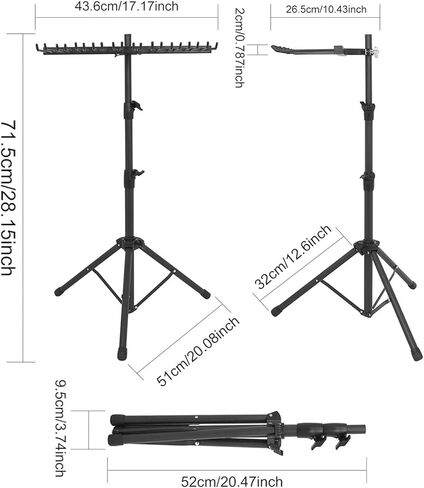 Drumstick Holder, Adjustable Drumstick Display Stand Rack with Tripod, Floor Drum Stick Holder Display Organizer, Rack Funny Gift for Drummer Players in Saudi Arabia