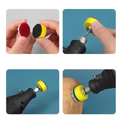 مجموعة وسادة تلميع ألماس صغيرة مقاس 1 بوصة 25 مم، 14 قطعة حبيبات مختلفة 50#-10000# أقراص صنفرة مائية و2.3 مم 3 مم خطاف وحلقة حامل خلفي للحصول على تفاصيل الطحن الدقيق in Kuwait