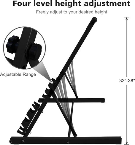 Professional 3.5FT Black Solid Wood Ballet Barre - Adjustable Height 31.5-39.5 Inches for Athletic Training, Fitness, and Dance Practice in Saudi Arabia