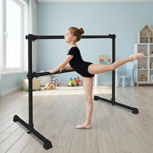 4FT Black Ballet Barre - Adjustable 6.7-46 Inches for Dance, Athletic Training, and Fitness - Enhance Strength, Balance, and Flexibility in Saudi Arabia