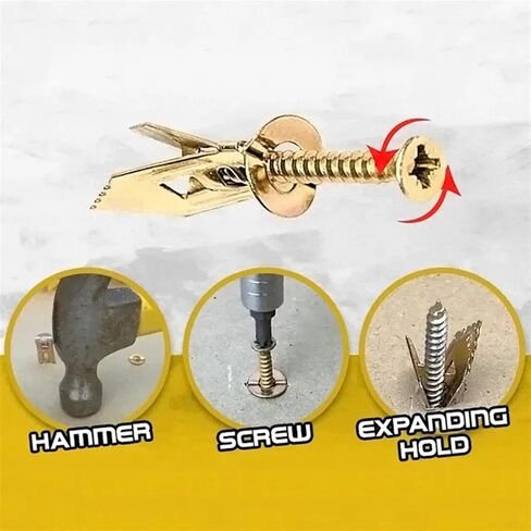 20/50/100 Set Self Tapping Screws Self Drilling Anchors Screws Drywall Anchors Expansion Nails Use for Gypsum Plasterboard Dowel (Color : 12mm x 40mm, Size : 20pcs) in Kuwait