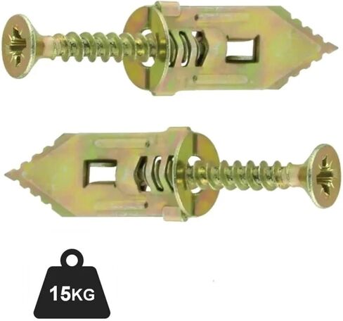 20/50/100 Set Self Tapping Screws Self Drilling Anchors Screws Drywall Anchors Expansion Nails Use for Gypsum Plasterboard Dowel (Color : 12mm x 40mm, Size : 20pcs) in Kuwait