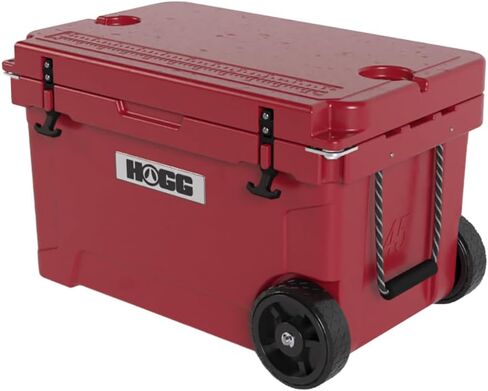 Hogg 65 Qt معزول مبرد مع عجلات ومقابض ، وصدر الثلج المتداول مع عجلات ، ومبردات ذات عجلات ذات عجلات من أجل التخييم ، والمشروبات ، في الهواء الطلق ، 65QT الأزرق in Kuwait