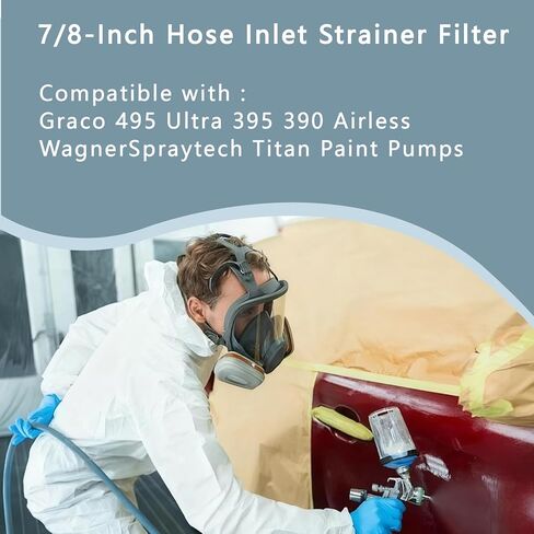 246385 مصفاة مدخل خرطوم، مرشح شبكي لمصفاة مدخل الفلتر لـ Graco Ultra 390 395 495 Airless Wagner Spraytech Titan مضخات الطلاء، بنادق رش الطلاء (3 عبوات) in Kuwait