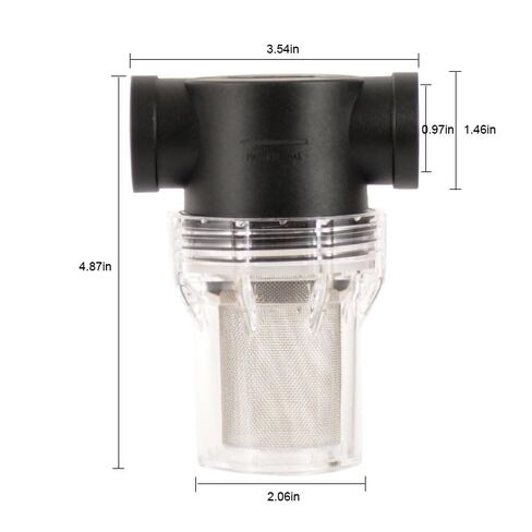 مصفاة مضخة مياه 3/4 بوصة أنثى NPT في الخط مع شاشة فلتر من الفولاذ المقاوم للصدأ 400 شبكة للمركبات الترفيهية وخرطوم الحديقة ومضخة المياه وخزان المياه (3/4 بوصة 40 شبكة) in Kuwait