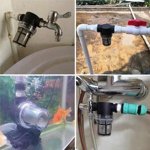 مصفاة مضخة مياه 3/4 بوصة أنثى NPT في الخط مع شاشة فلتر من الفولاذ المقاوم للصدأ 400 شبكة للمركبات الترفيهية وخرطوم الحديقة ومضخة المياه وخزان المياه (3/4 بوصة 40 شبكة) in Kuwait