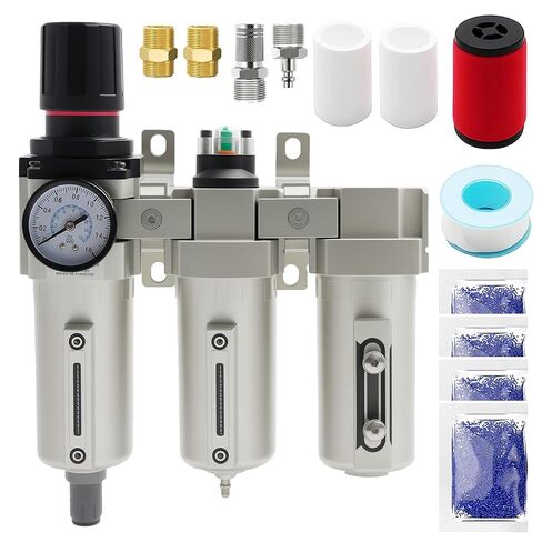 نظام تجفيف الهواء من الدرجة الصناعية 3/4 بوصة Npt، مجفف هواء ذاتي التصريف للضاغط مع فاصل الماء، مرشحات 5 ميكرون و0.01 ميكرون، لقاطع البلازما ورذاذ الطلاء in Kuwait