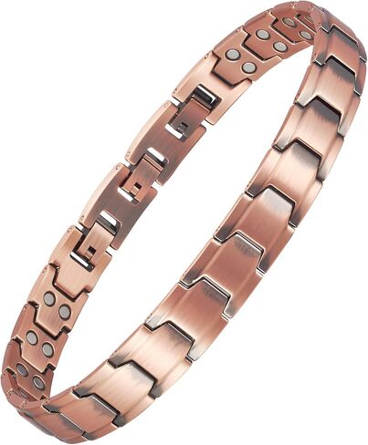 Copper Magnetic Anklet for Men, 99% Pure Copper Double Row Magnet Ankle Bracelet with 3500 Gauss and Adjustable Link Buckle in Kuwait