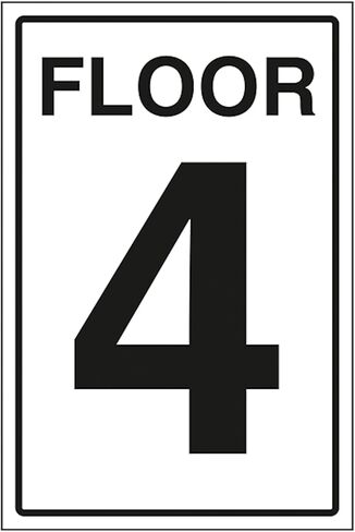 V Safety Floor 4 200 x 300mm - 2mm علامة أمان بلاستيكية صلبة in Saudi Arabia