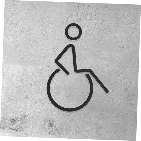 PRETYZOOM ADA Compliant Disabled Wheelchair Sign Acrylic Restroom Sign Braille for Toilet Unisex Accessible Bathroom Indicator in Saudi Arabia