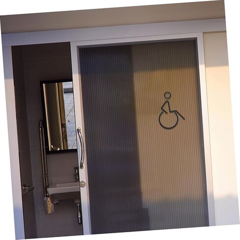 PRETYZOOM ADA Compliant Disabled Wheelchair Sign Acrylic Restroom Sign Braille for Toilet Unisex Accessible Bathroom Indicator in Saudi Arabia