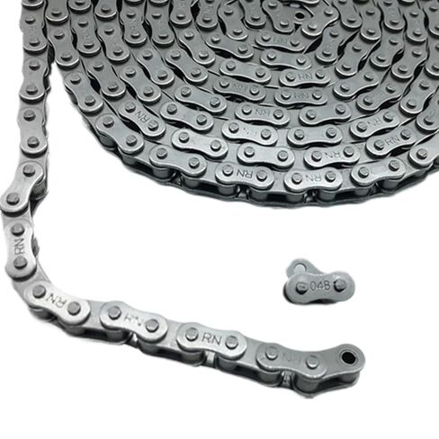 1Pcs 04B-1 Carbon Steel Roller Chain/Chain Connector, Chain Pitch 6mm, Half/Full Buckle Roller Industrial Chain Join Buckle DOLUNTO (Size : Roller Chain 5M) in Saudi Arabia