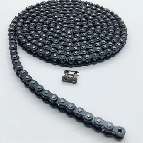 1Pcs 04B-1 Carbon Steel Roller Chain/Chain Connector, Chain Pitch 6mm, Half/Full Buckle Roller Industrial Chain Join Buckle DOLUNTO (Size : Roller Chain 5M) in Saudi Arabia