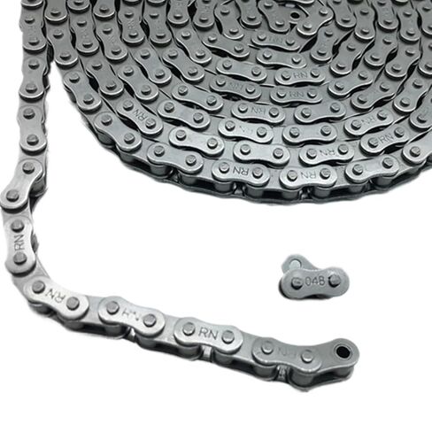 1Pcs 04B-1 Carbon Steel Roller Chain/Chain Connector, Chain Pitch 6mm, Half/Full Buckle Roller Industrial Chain Join Buckle DOLUNTO (Size : Roller Chain 5M) in Saudi Arabia
