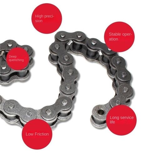 Industrial Chain, 1.5m Manganese Steel Single Double Row Chain 06B 08B 10A 12A 16A 20A 24A DOLUNTO (Size : 32A-2) in Saudi Arabia