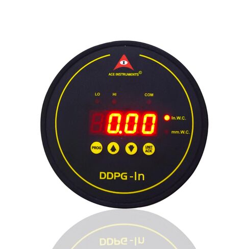 Digital Differential Pressure Gauge Room Pressure Monitor (Range: 0 to 0.39 inches WC/0–10 mm WC) for HVAC & Climate Control Systems Clean Rooms, Hospital OT Rooms, Model: AI-DDPG-in in Kuwait