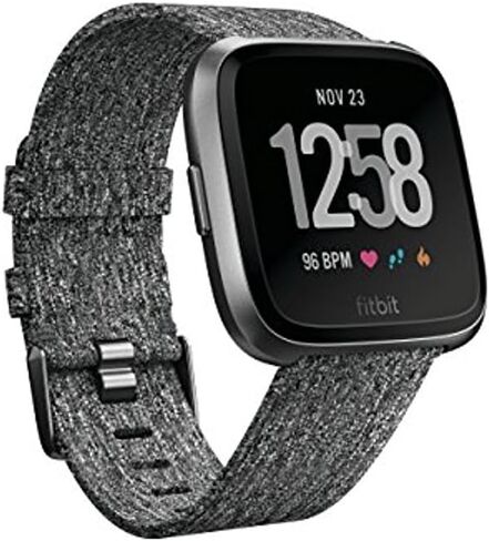 Fitbit Versa Special Edition Smart Watch, Charcoal Woven, One Size (S & L Bands Included) in Saudi Arabia
