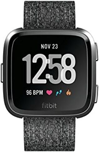Fitbit Versa Special Edition Smart Watch, Charcoal Woven, One Size (S & L Bands Included) in Saudi Arabia