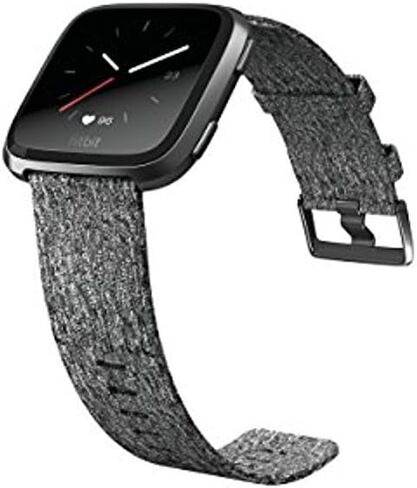 Fitbit Versa Special Edition Smart Watch, Charcoal Woven, One Size (S & L Bands Included) in Saudi Arabia