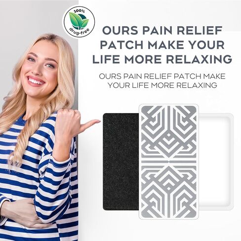 رقعة ألم قابلة لإعادة الاستخدام، لتخفيف آلام العضلات - رقعات تخفيف آلام الظهر والقدم والركبة والرقبة والمزيد، تطبيق لاصق سهل، سريع المفعول - تتضمن رقعة واحدة، 3 مواد لاصقة وحقيبة حمل - 3 قطع in Kuwait