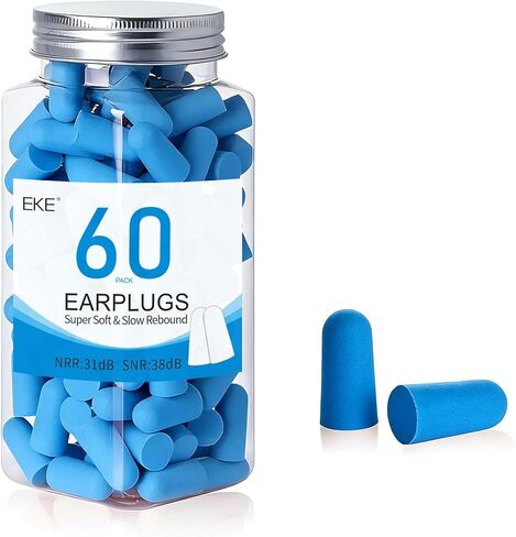 Green Soft Foam Earplugs 60 Pairs - 38dB SNR High Noise Cancelling, Comfort Fit for Sleep Snoring Shooting Loud Work Environments ﻿ in Saudi Arabia
