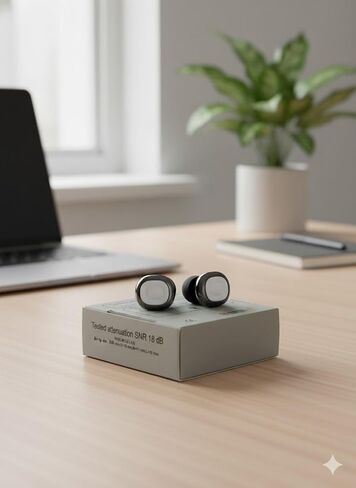 RAY High-Fidelity Ear Plugs, 45dB Noise Reduction, Black, 2-Pack with Mute Option. in Saudi Arabia
