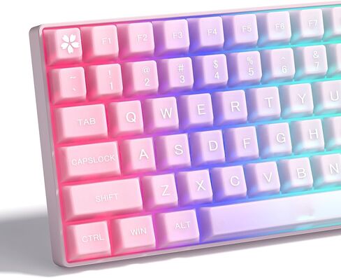 Clear Keycaps, White Custom Keycaps 60 Percent, Cherry Profile Keyboard Keycaps 75 Percen 141 Keys, White Fog Translucent Keycaps Set for Cherry Gateron MX Mechanical Keyboard in Kuwait