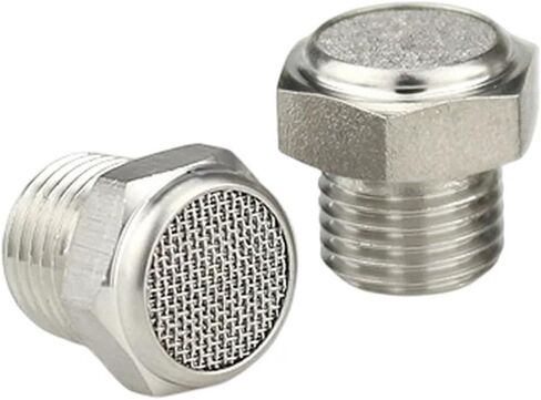 304 Stainless Steel Muffler With Flat End And Pointed 1/8 1/4 3/8 1/2 Inch 1Pcs(Sintering flat head) in Saudi Arabia