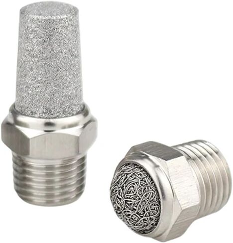 304 Stainless Steel Muffler With Flat End And Pointed 1/8 1/4 3/8 1/2 Inch 1Pcs(Sintering flat head) in Saudi Arabia