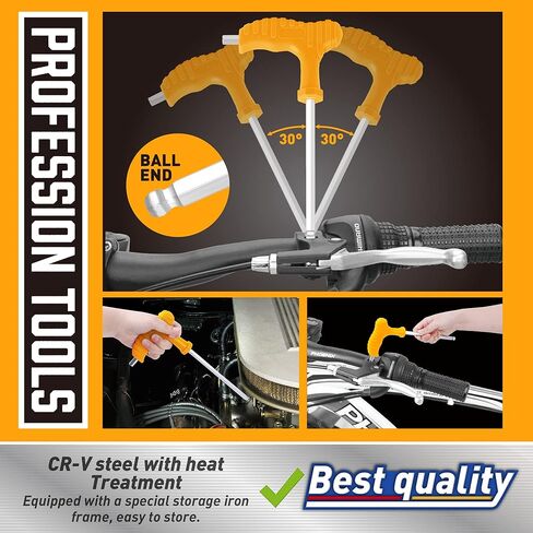 مجموعة رؤوس مثقاب سداسية الرأس ألين مكونة من 24 قطعة من أمارتيسان، مجموعة لقم سداسية فولاذية مترية وSAE S2، بطول 1 بوصة in Kuwait