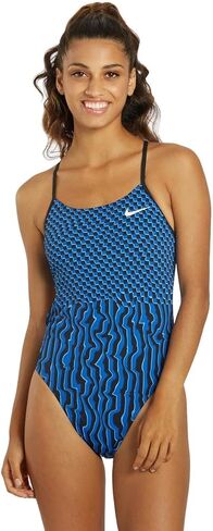 بدلة سباحة نسائية من Nike Drippy Check Out قطعة واحدة، Game Royal، 38 in Saudi Arabia