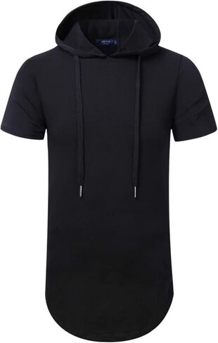 Aiyino Men's S-5X Short Sleeve Fashion Athletic Hoodies Sport Sweatshirt Hip Hop Pullover in Saudi Arabia