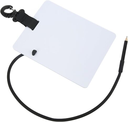 Underwater Writing Slate Diving Gear Board with Pencil Small Size 127x153x3mm 5.0x6.0x0.1in - Reusable Waterproof Notepad, Convenient Scuba Diving Communication Tool (Large size 147*183*3mm) in Saudi Arabia