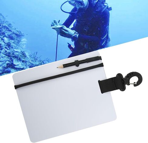 Underwater Writing Slate Diving Gear Board with Pencil Small Size 127x153x3mm 5.0x6.0x0.1in - Reusable Waterproof Notepad, Convenient Scuba Diving Communication Tool (Small size 127*153*3mm) in Saudi Arabia