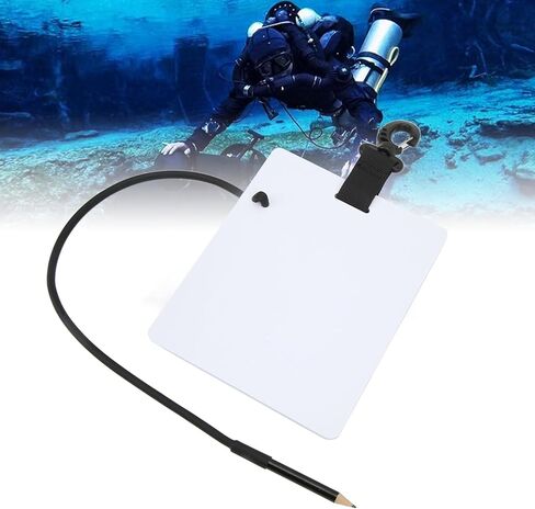 Underwater Writing Slate Diving Gear Board with Pencil Small Size 127x153x3mm 5.0x6.0x0.1in - Reusable Waterproof Notepad, Convenient Scuba Diving Communication Tool (Small size 127*153*3mm) in Saudi Arabia