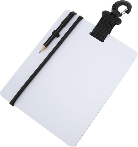 Underwater Writing Slate Diving Gear Board with Pencil Small Size 127x153x3mm 5.0x6.0x0.1in - Reusable Waterproof Notepad, Convenient Scuba Diving Communication Tool (Small size 127*153*3mm) in Saudi Arabia
