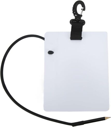 Underwater Writing Slate Diving Gear Board with Pencil Small Size 127x153x3mm 5.0x6.0x0.1in - Reusable Waterproof Notepad, Convenient Scuba Diving Communication Tool (Small size 127*153*3mm) in Saudi Arabia