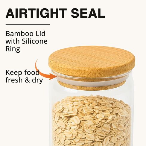 Natural Bamboo 6 Pack Oui Yogurt Jar Lids with Silicone Sealing Rings and Label for 5 oz Glass Jars, Reusable Canning Lids in Saudi Arabia